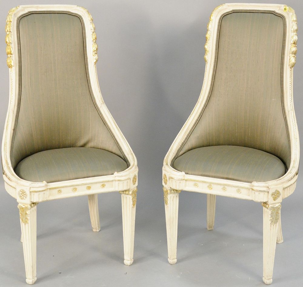 Appraisal: Pair of contemporary chairs ht in seat ht in Provenance