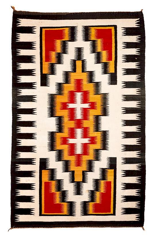 Appraisal: Group of Three Navajo Rugs Largest x inches Group of