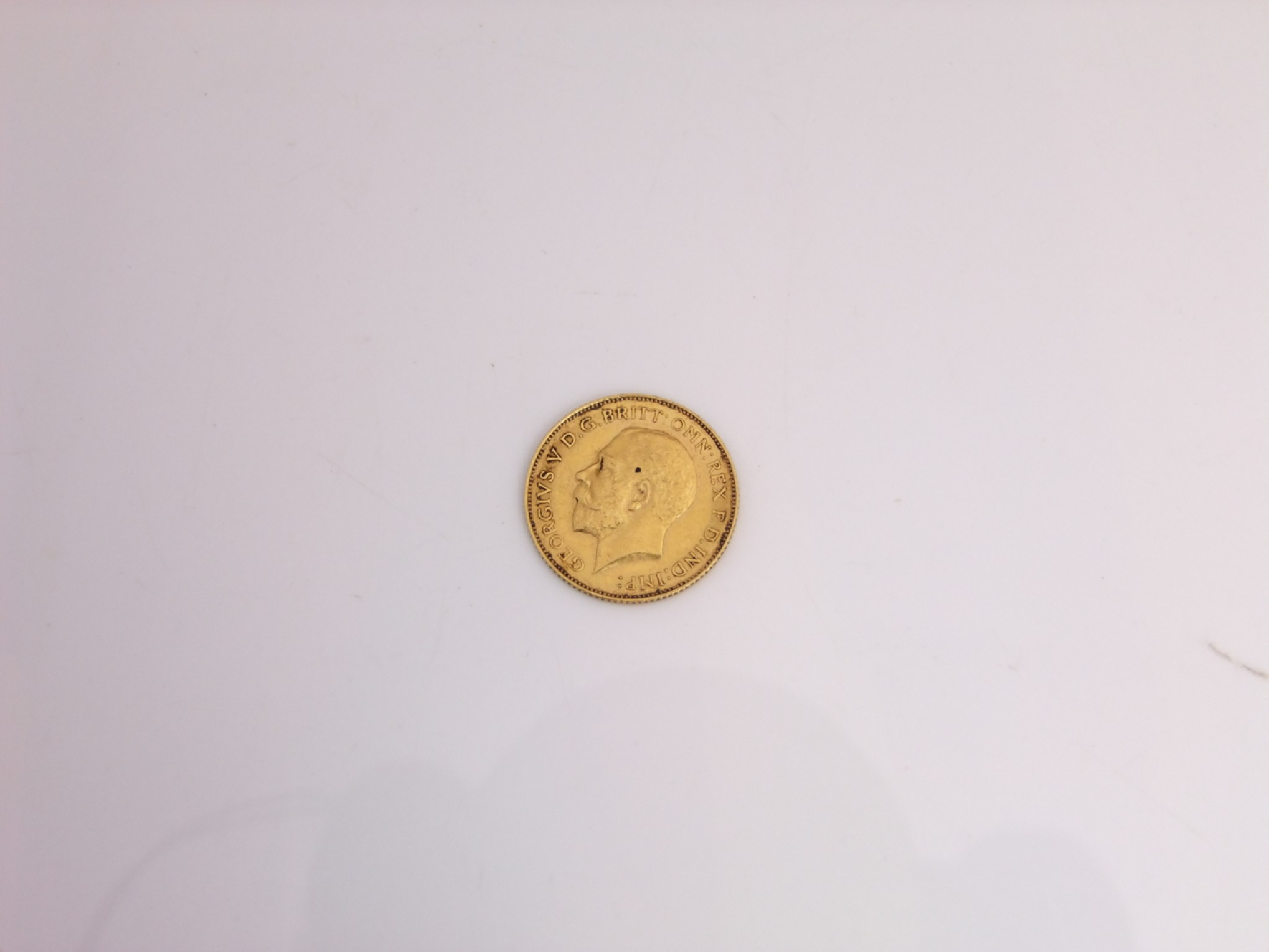 Appraisal: A George V half sovereign g