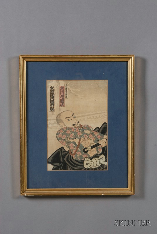 Appraisal: Japanese Woodblock Print a Kabuki actor print or print diptych