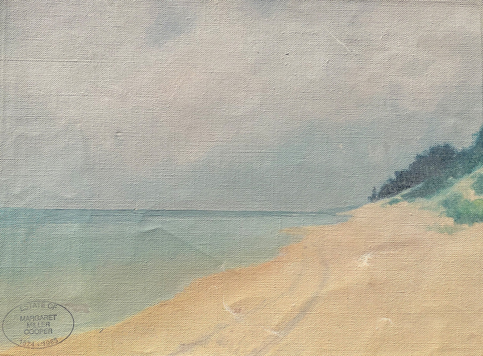 Appraisal: COOPER Margaret Miller American - Beach Dunes Oil Unstretched Canvas