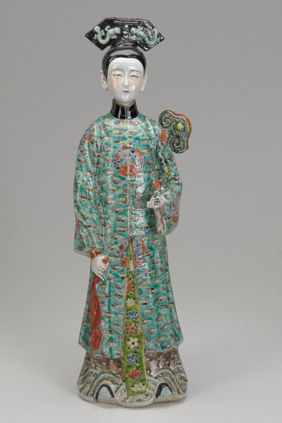 Appraisal: CHINESE PORCELAIN FIGURE In Famille Verte in long robe the