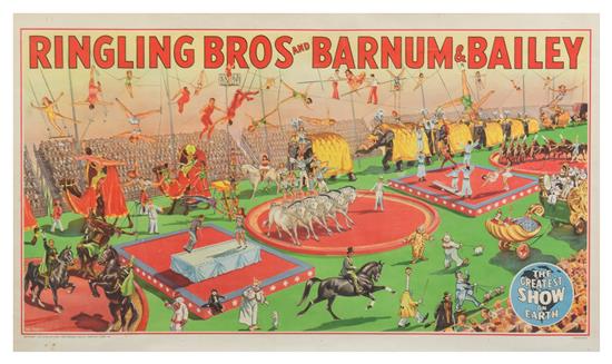 Appraisal: Sale Lot CIRCUS RINGLING BROTHERS AND BARNUM BAILEY Poster The