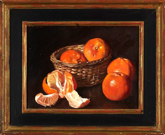 Appraisal: Paul Longenecker American Contemporary Still Life with Tangerines oil on