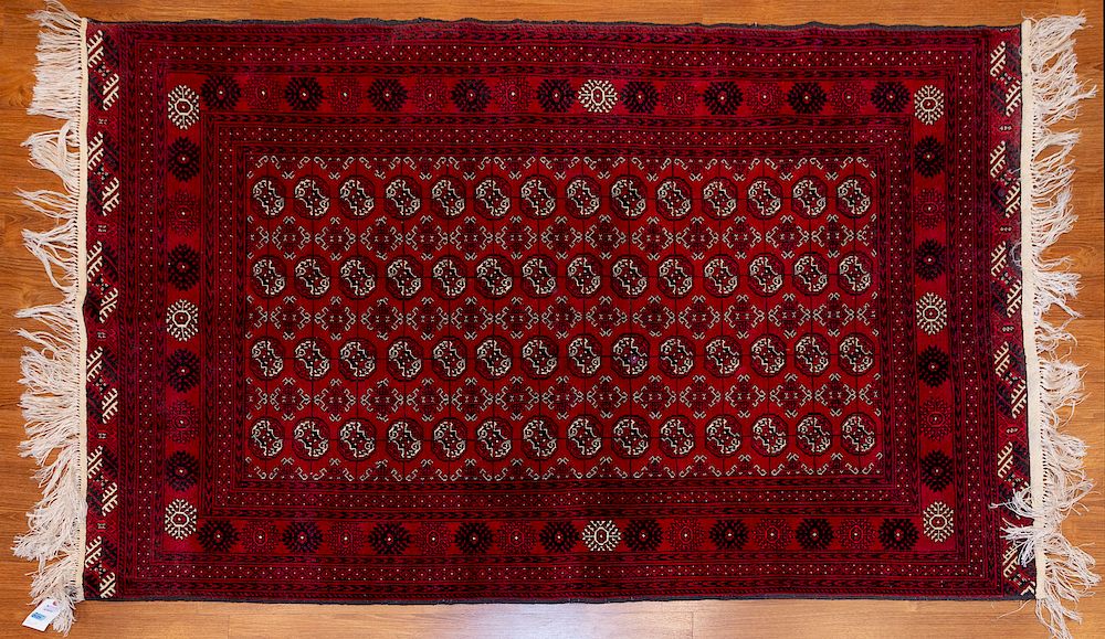 Appraisal: Turkomon Bohkara Rug x Hand-knotted Condition Appears unused Absence of