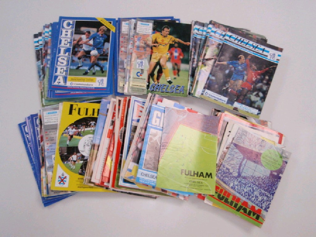 Appraisal: Approx assorted Chelsea programmes from the 's and 's