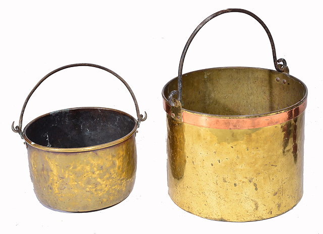 Appraisal: A DUTCH BRASS AND COPPER BANDED CYLINDRICAL LOG BIN cm