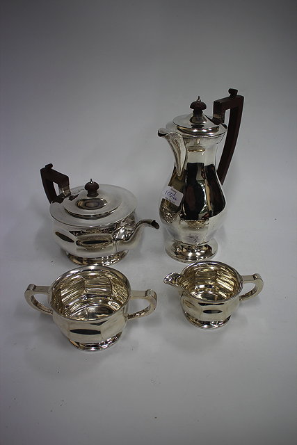 Appraisal: A FOUR PIECE SILVER TEA SET consisting of teapot of