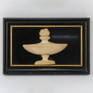 Appraisal: Vintage Marble And Slate Plaque Vintage Marble And Slate Plaque