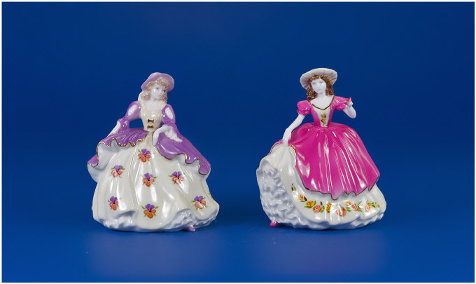 Appraisal: Coalport Figures Fairest Flowers Pansy Rose Height Inches