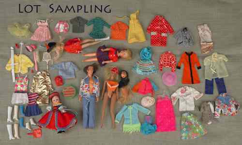 Appraisal: Two Barbie and Midge doll cases filled with misc clothes