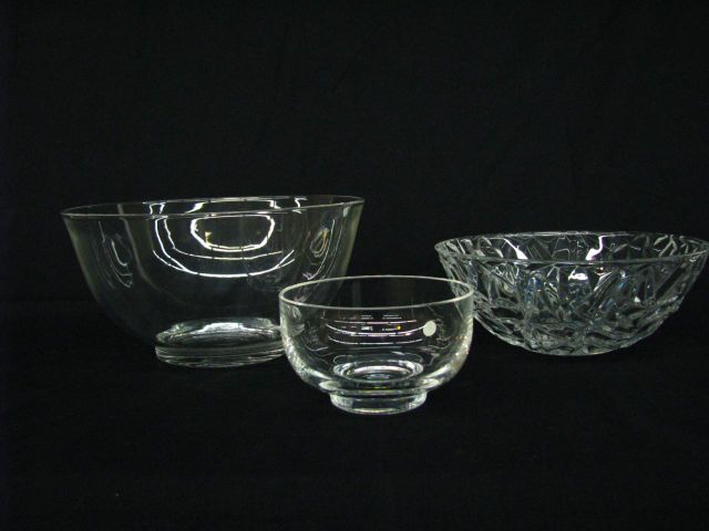 Appraisal: Three Tiffany amp Co crystal bowls two boxes included rock