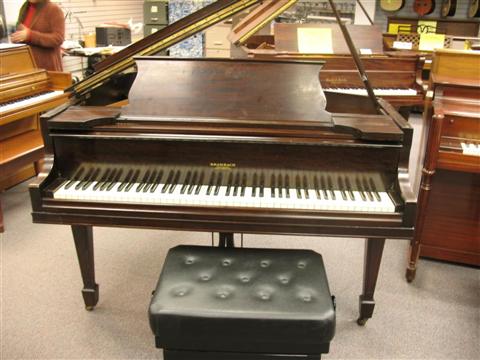 Appraisal: BRAMBACH BABY GRAND IVORY KEYBOARD MAHOGANY PIANO numbered with bench