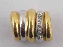 Appraisal: A yellow and white metal tests ct gold diamond set