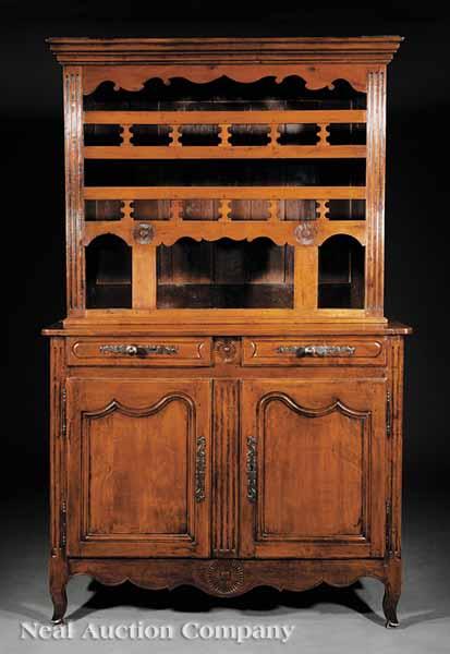 Appraisal: An Louis XVI Fruitwood Buffet Deux Corps th c and