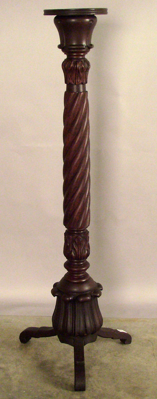 Appraisal: Mahogany rope twist pedestal h