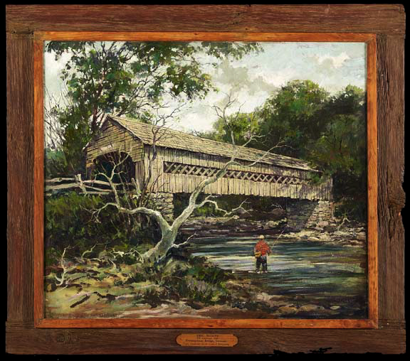 Appraisal: Eric Sloane American New York - Pompanoosuc Bridge Vermont oil