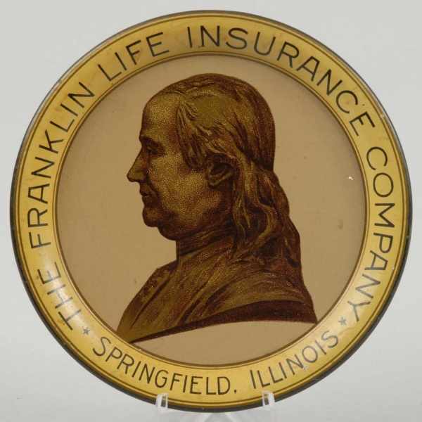 Appraisal: Franklin Life Insurance Tip Tray Description Showing a silhouette of