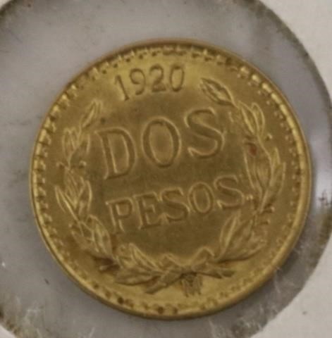 Appraisal: DOS PESOS MEXICAN GOLD COIN BRILLIANTUNCIRCULATED