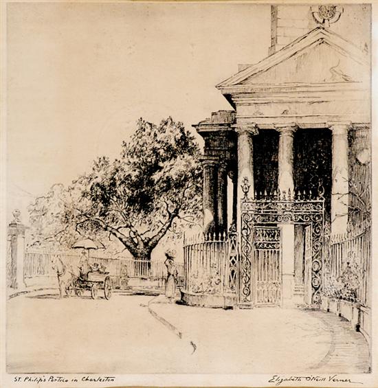 Appraisal: Elizabeth Oneill Verner South Carolina - ST PHILIP'S PORTICO IN