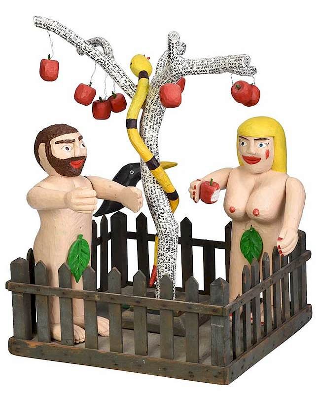 Appraisal: Shane Campbell Tennessee born Adam and Eve in the Garden