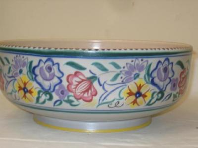 Appraisal: A LARGE POOLE POTTERY BOWL of circular form painted with