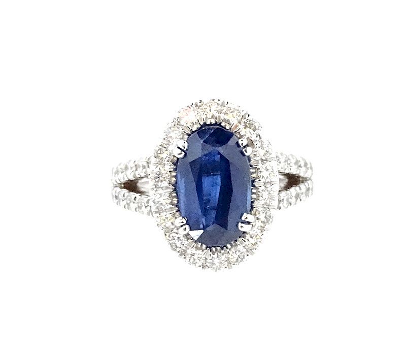 Appraisal: Impressive ct Sapphire And ct Diamond Ring Impressive ct Sapphire