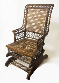 Appraisal: Wicker Platform Rocker In the Manner of Heywood Wakefield -