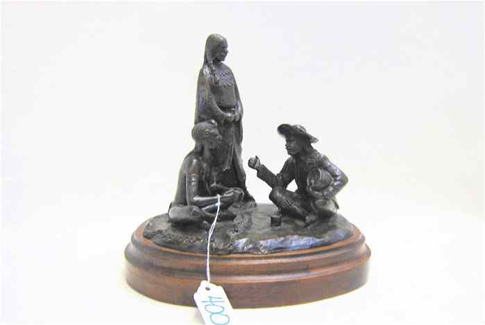 Appraisal: ERNEST CAVINESS ORIGINAL BRONZE FIGURAL SCULPTURE Washington State - depicting