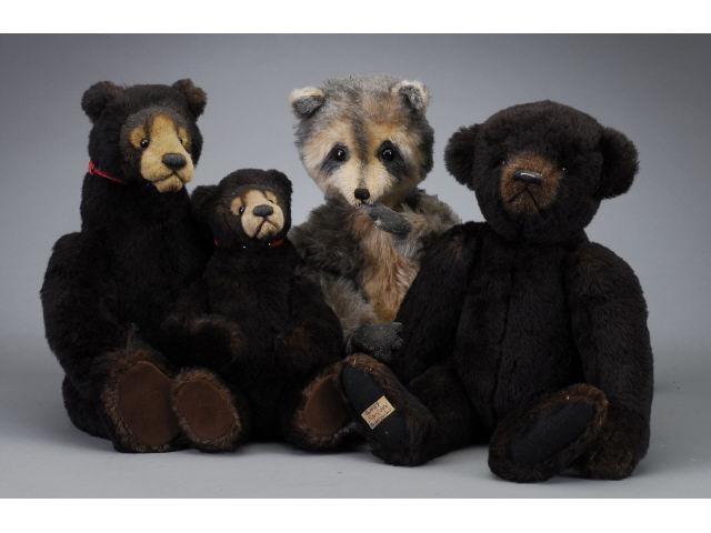 Appraisal: Lot Four Contemporary Artist Animals Includes two Lexington bears with