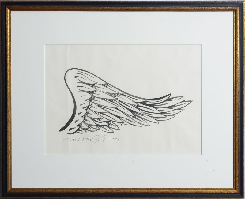 Appraisal: MILTON GLASER b WINGS TWO STUDIES Two ink on paper