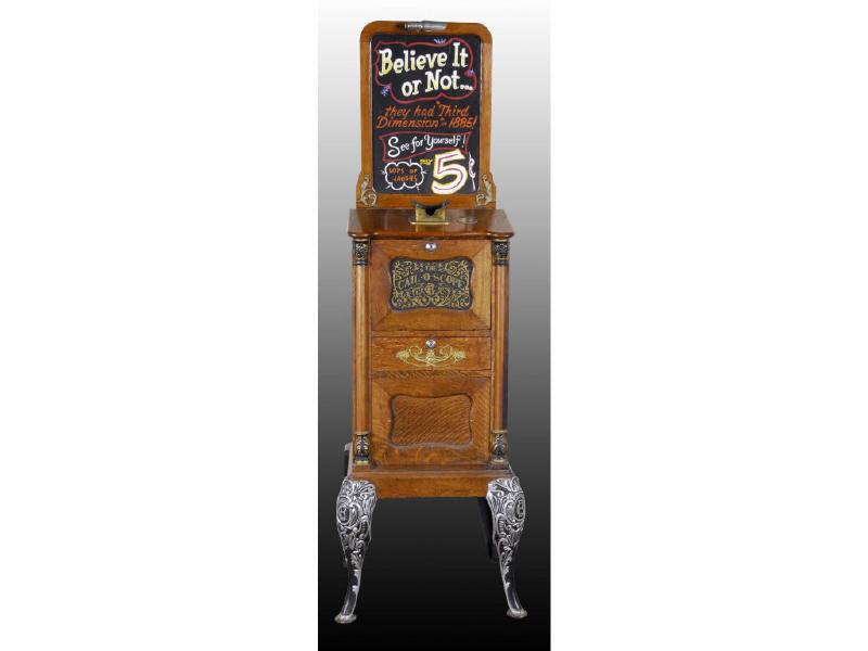 Appraisal: Coin-Operated Cail-O-Scope Mutoscope Description -cent penny arcade Replaced Arcade Working