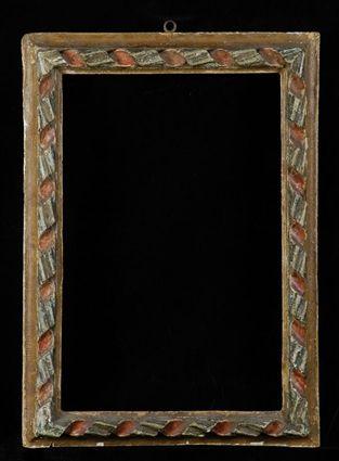 Appraisal: SPANISH CARVED AND POLYCHROME FRAME x in x in sight