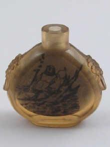 Appraisal: An interior painted Chinese snuff bottle circa cm high