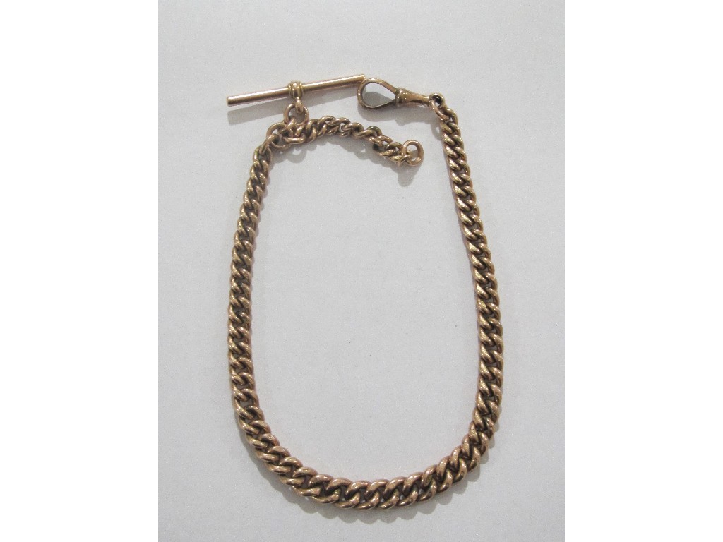 Appraisal: Nine carat rose gold graduated curb link Albert chain