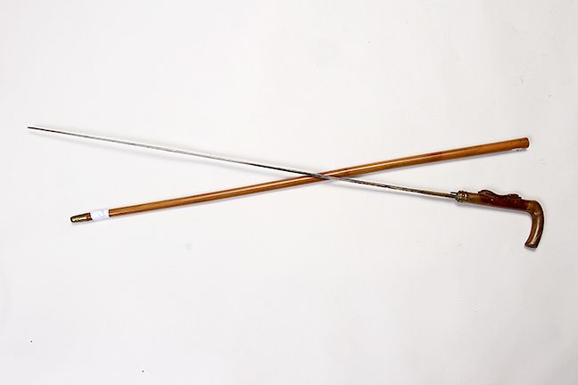 Appraisal: Fancy Horn Sword Cane Ca - A very unusual horn