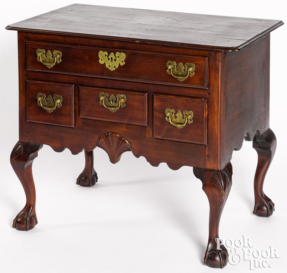 Appraisal: Pennsylvania Chippendale walnut dressing table Pennsylvania Chippendale walnut dressing table