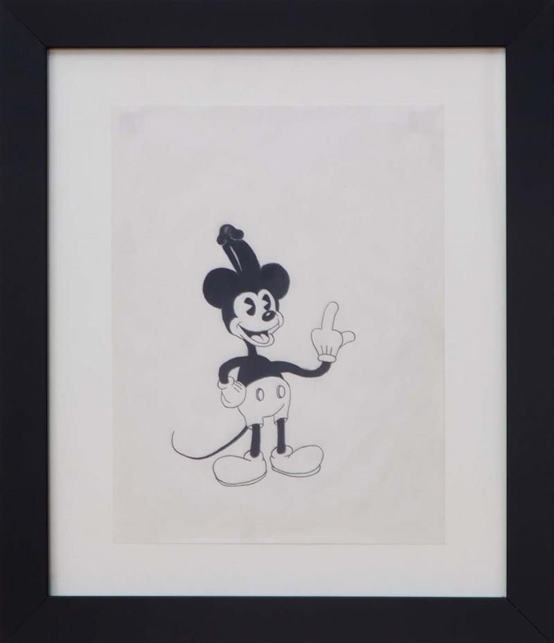 Appraisal: JOE HENDRIX DICKHEAD MICKEY Ink on paper unsigned x in