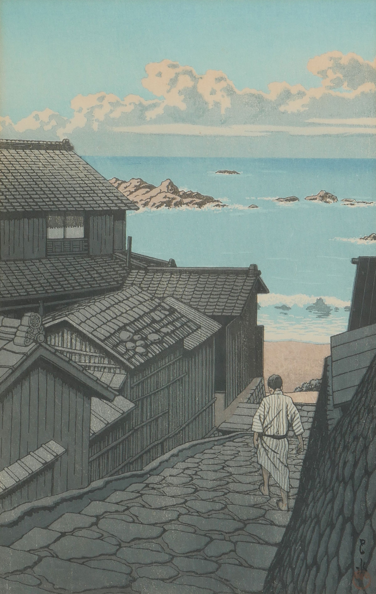 Appraisal: HASUI Kawase Japanese - ''Namikiri Shima '' Japanese Woodblock Print