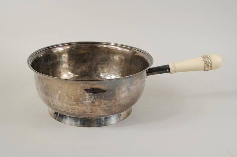 Appraisal: English Sterling Pan w Handle Mark Paul Storr English sterling