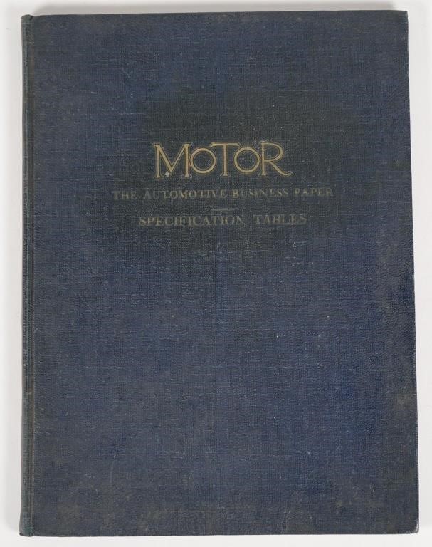 Appraisal: MOTOR THE AUTOMOTIVE SPECIFICATION TABLESHard cover Motor The Automotive Business