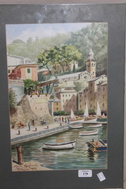 Appraisal: Guido Gagliardi Italian th Century Portofino signed and dated watercolour