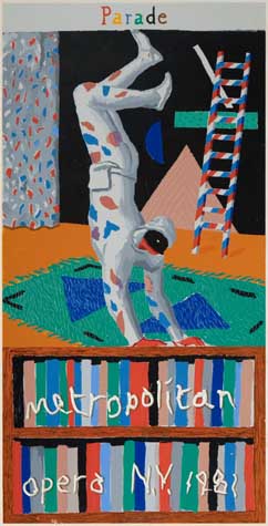 Appraisal: DAVID HOCKNEY - METROPOLITAN OPERA PARADE x inches Condition B