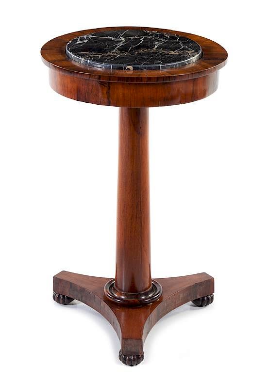 Appraisal: A Regency Mahogany Pedestal Table Height x diameter of top