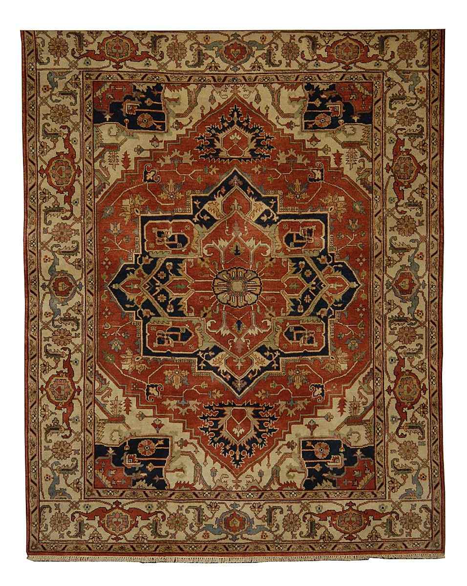 Appraisal: ORIENTAL RUG SERAPI DESIGN ' x ' '' Rust-red and