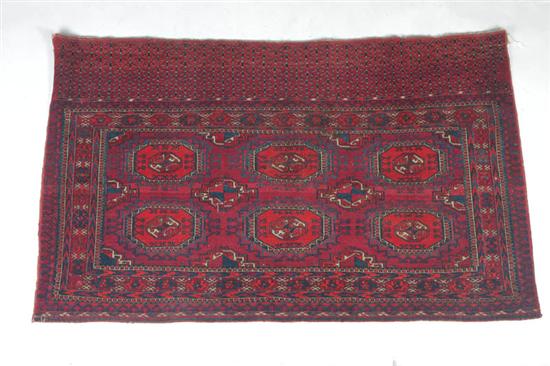 Appraisal: ORIENTAL RUG Afghanistan th century Bag face with repeating guls