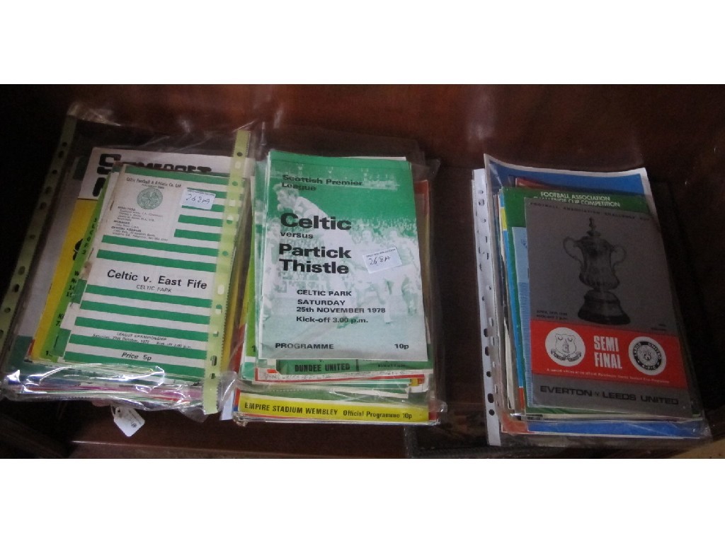 Appraisal: Scottish and English football programmes comprising Glasgow Celtic League and