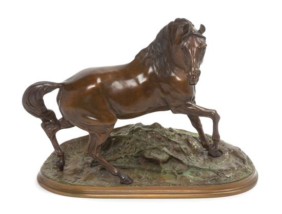 Appraisal: Sale Lot A French Bronze Figure after pierre jules mene