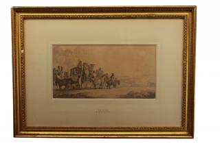 Appraisal: Thomas Rowlandson UK - Watercolor The Review Titled in lower