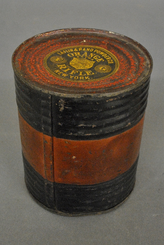 Appraisal: - Early gunpowder tin can with original label LaFlin Rand